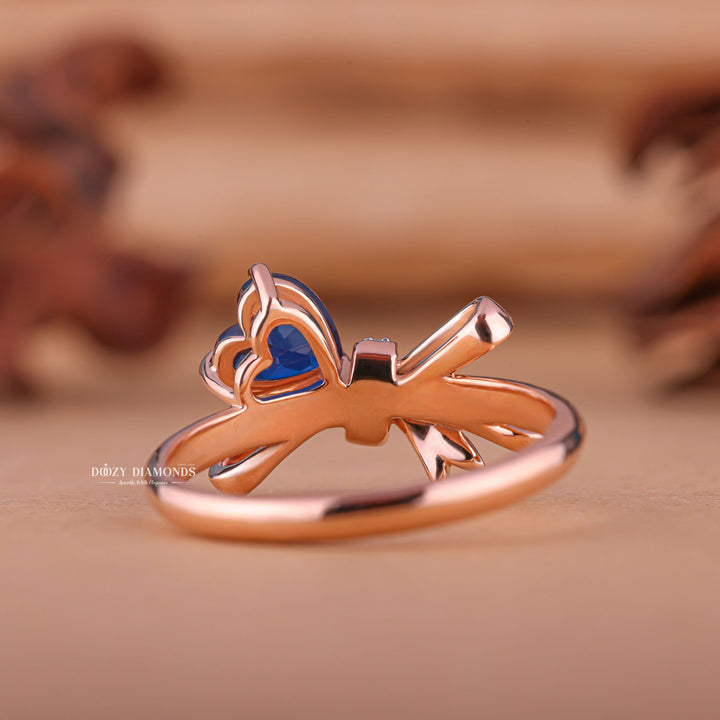 Premium heart cut solitaire engagement ring crafted in solid gold