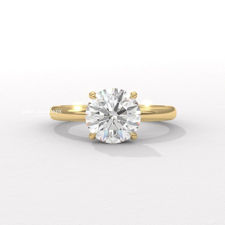 Shop round hidden halo lab grown diamond engagement ring