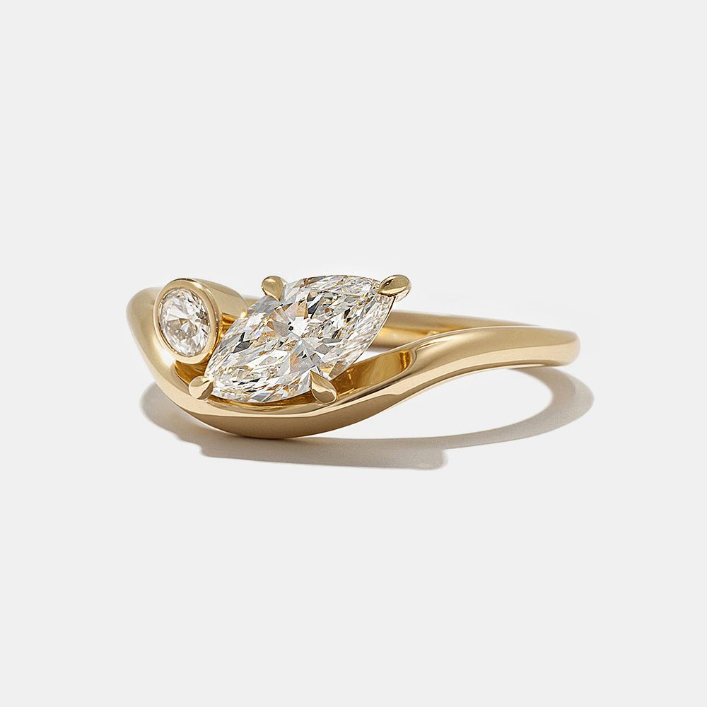 Oval solitaire lab grown diamond ring in jewelry gift box