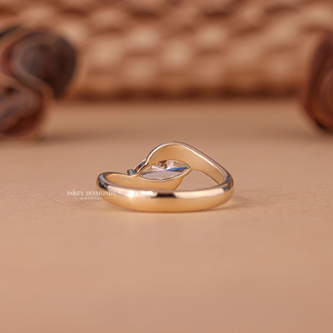 Marquise sophisticated engagement ring, Marquise trendy engagement ring, 