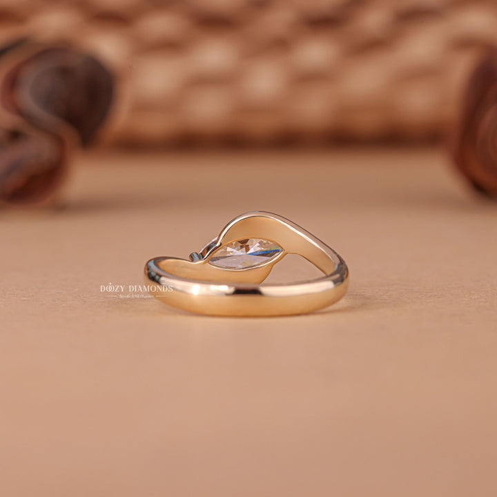Marquise sophisticated engagement ring, Marquise trendy engagement ring, 