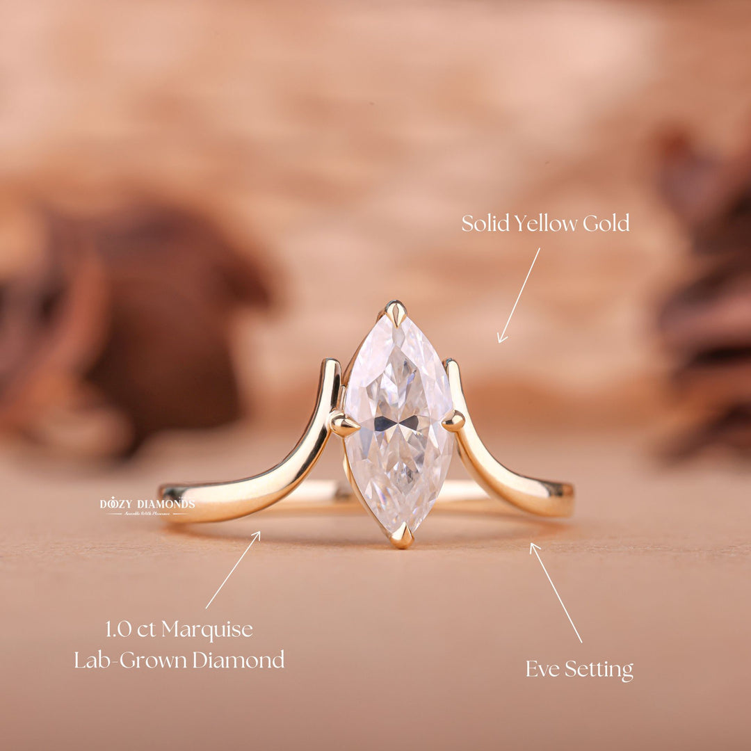 Shop marquise cut solitaire lab grown diamond engagement ring online