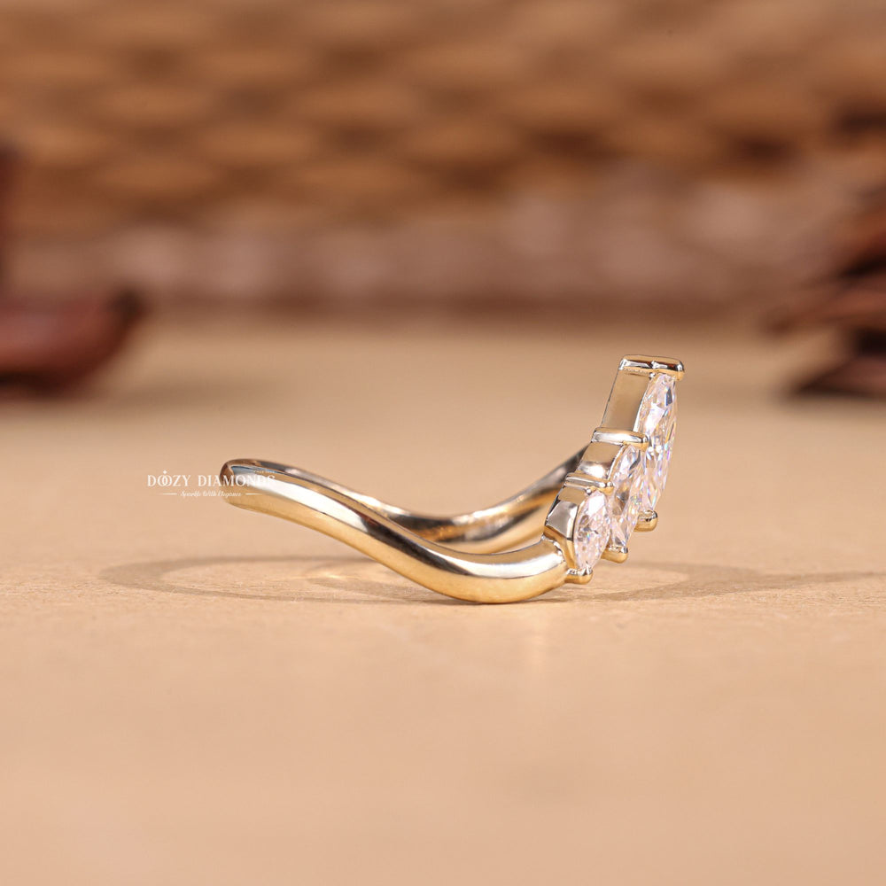 Close-up of 0.40CT marquise lab grown diamonds