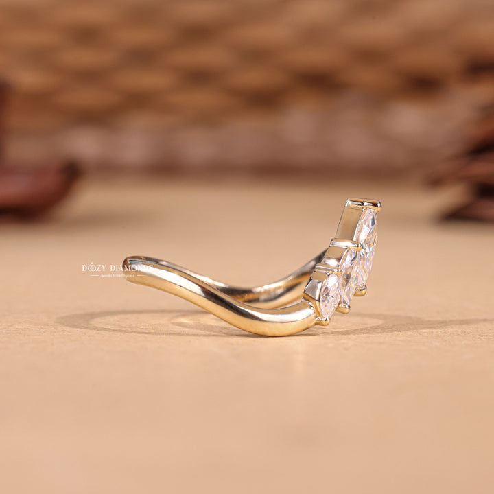 Close-up of 0.40CT marquise lab grown diamonds
