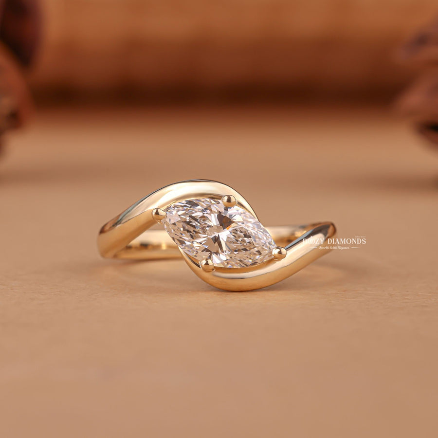 Marquise halo diamond engagement ring, Marquise solitaire diamond engagement ring, Marquise unique diamond engagement ring, Marquise custom diamond engagement ring,
