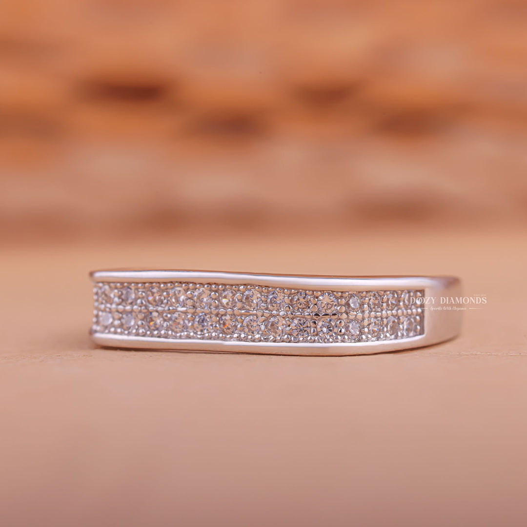 Ethically sourced round diamond eternity band
