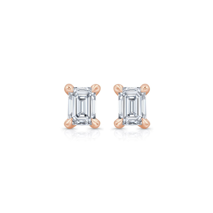 Emerald F - VS1 Lab - Grown Diamond Solitaire Stud Earrings - Doozy Diamonds