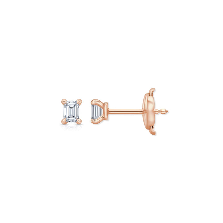 Emerald F - VS1 Lab - Grown Diamond Solitaire Stud Earrings - Doozy Diamonds