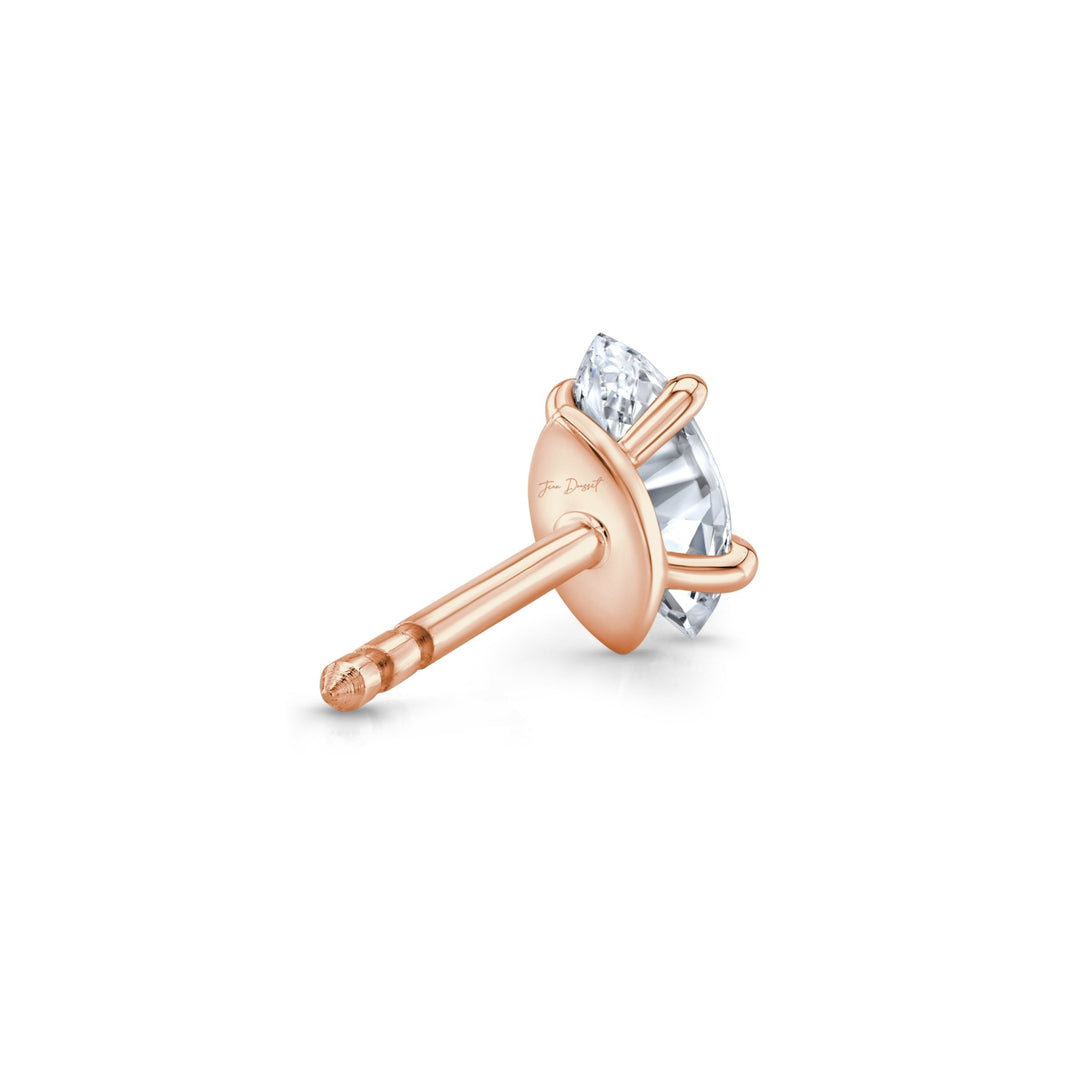 Marquise F - VS1 Lab - Grown Hidden Halo Stud Earrings For Women - Doozy Diamonds