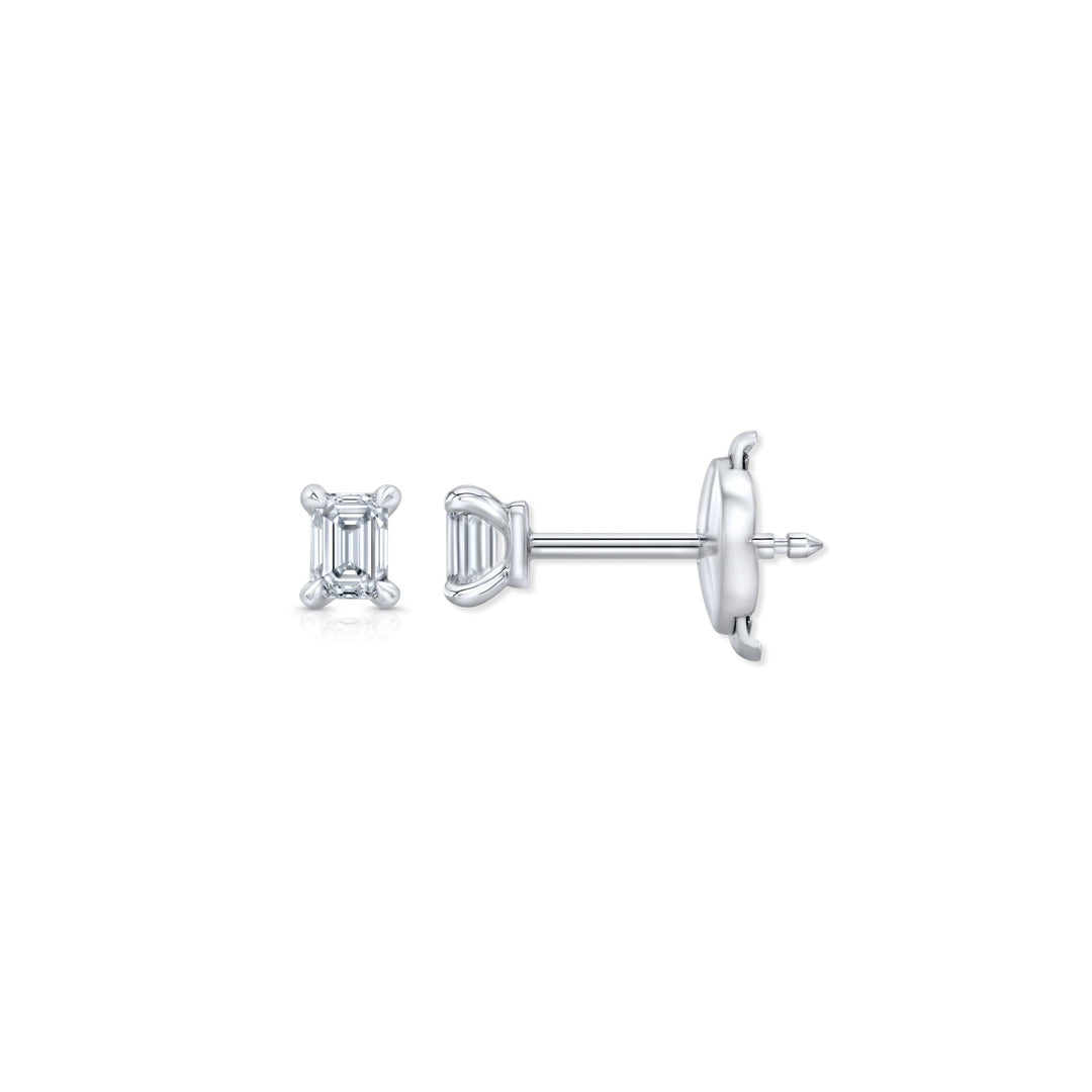 Emerald F - VS1 Lab - Grown Diamond Solitaire Stud Earrings - Doozy Diamonds