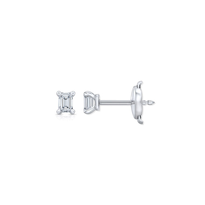 Emerald F - VS1 Lab - Grown Diamond Solitaire Stud Earrings - Doozy Diamonds