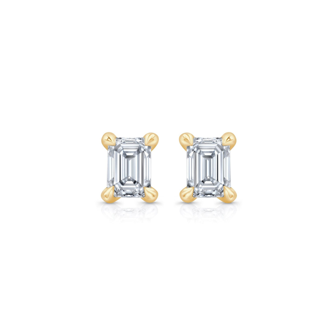 Emerald F - VS1 Lab - Grown Diamond Solitaire Stud Earrings - Doozy Diamonds