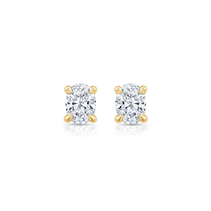 Oval F - VS1 Lab - Grown Solitaire Stud Earrings For Women - Doozy Diamonds