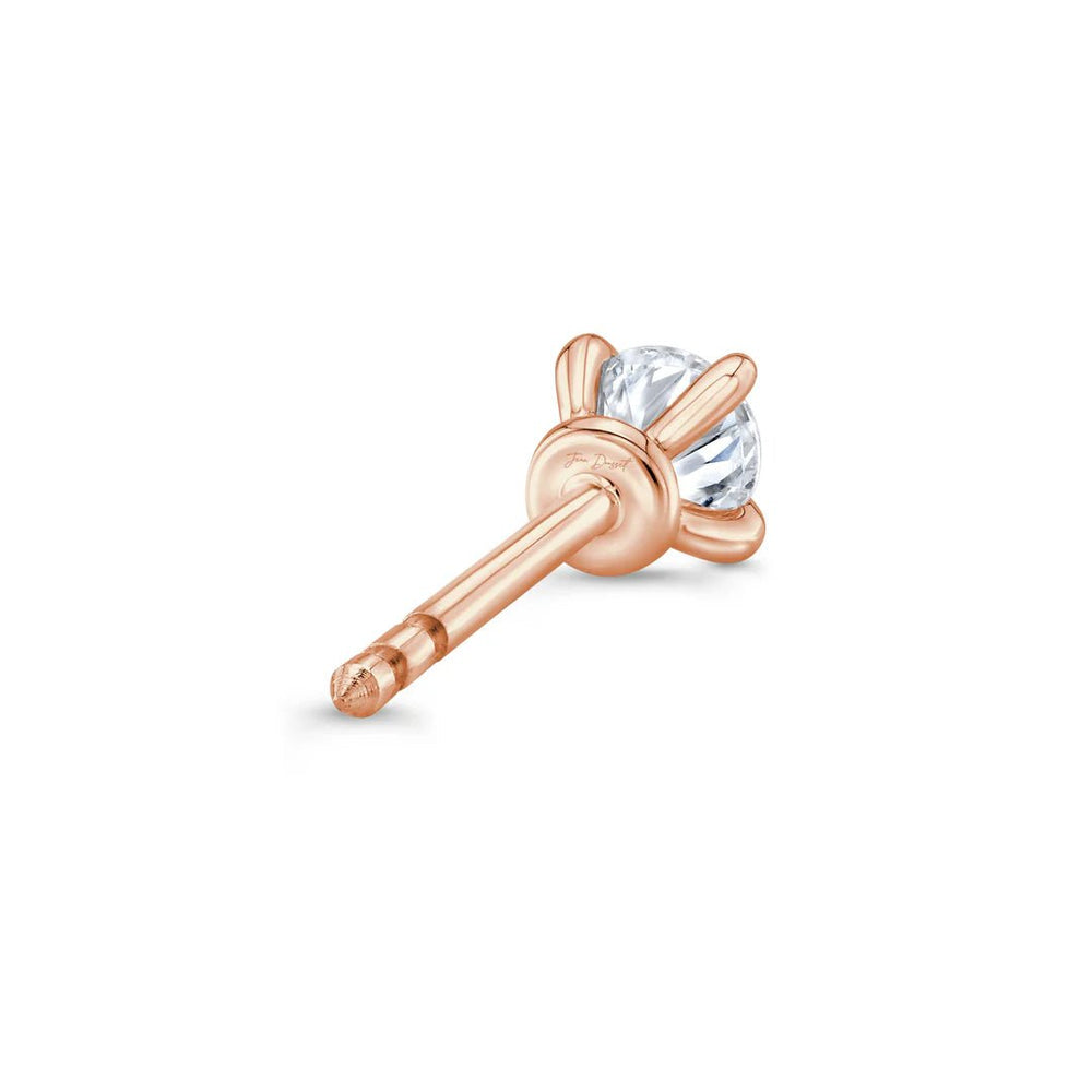 Round F - VS1 Lab - Grown Petite Prongs Stud Earrings - Doozy Diamonds