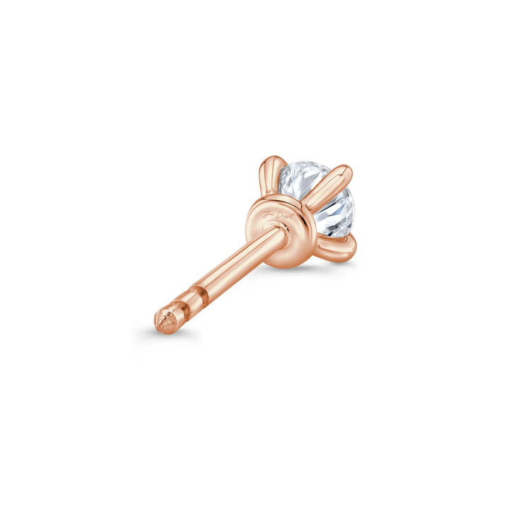 Round F - VS1 Lab - Grown Petite Prongs Stud Earrings - Doozy Diamonds