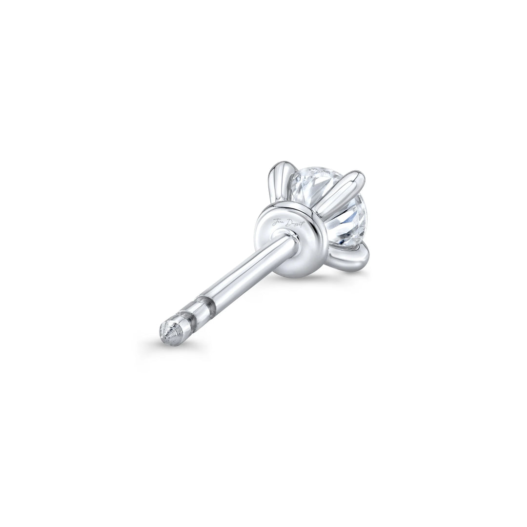 Round F - VS1 Lab - Grown Petite Prongs Stud Earrings - Doozy Diamonds
