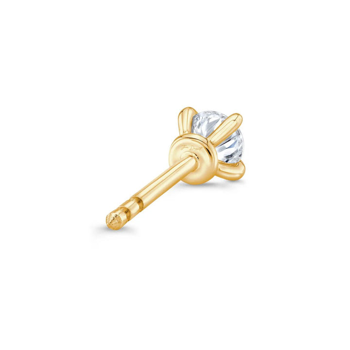 Round F - VS1 Lab - Grown Petite Prongs Stud Earrings - Doozy Diamonds
