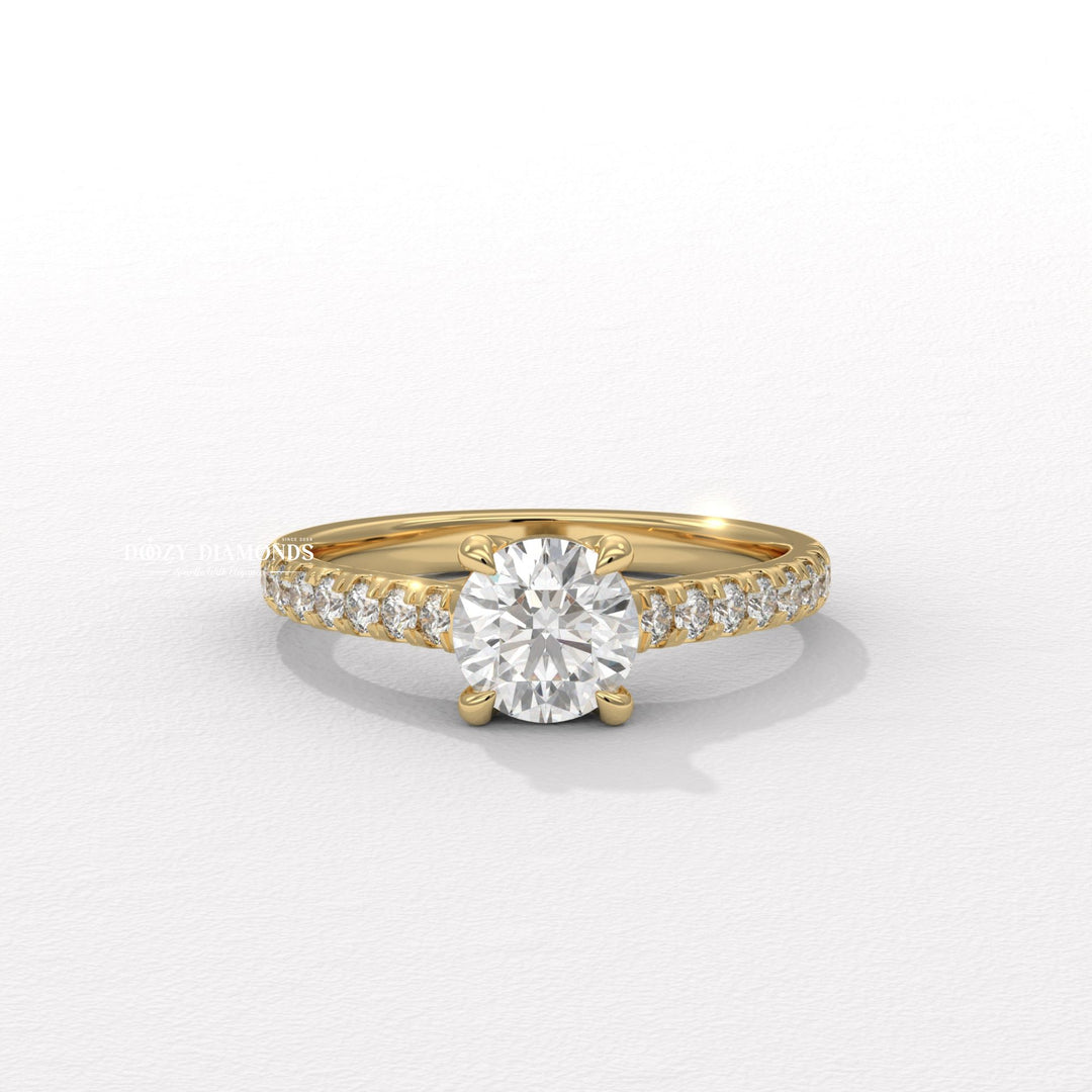 Buy round solitaire lab grown diamond engagement ring online