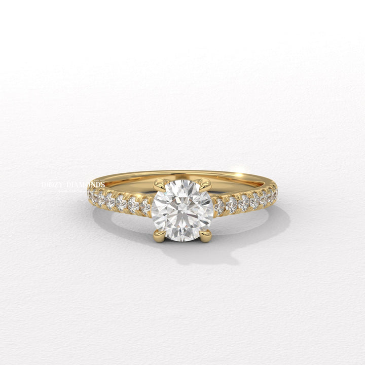 Buy round solitaire lab grown diamond engagement ring online