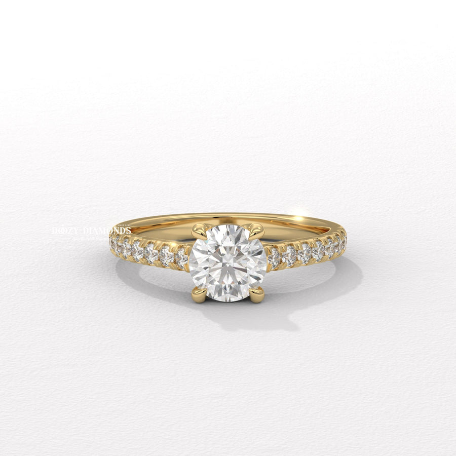 Buy round solitaire lab grown diamond engagement ring online