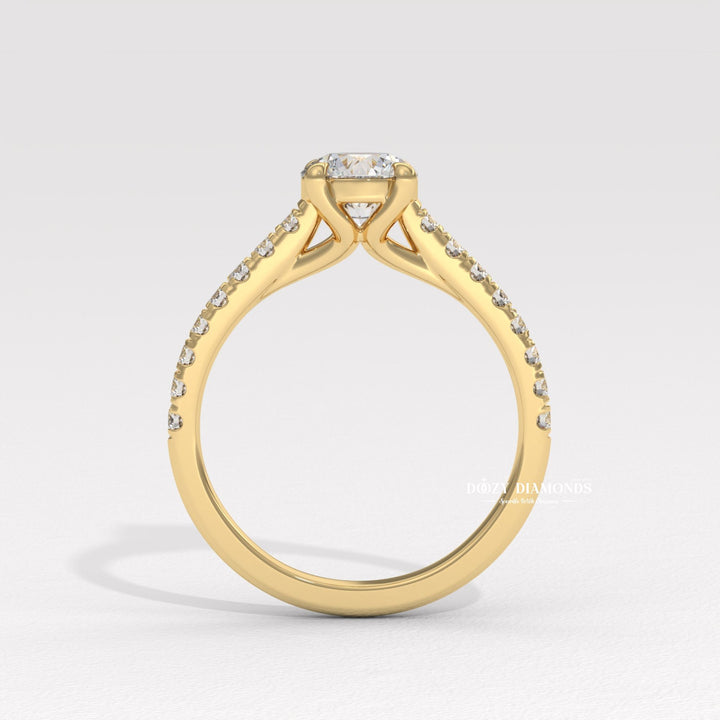Classic round solitaire engagement ring crafted for everyday wear