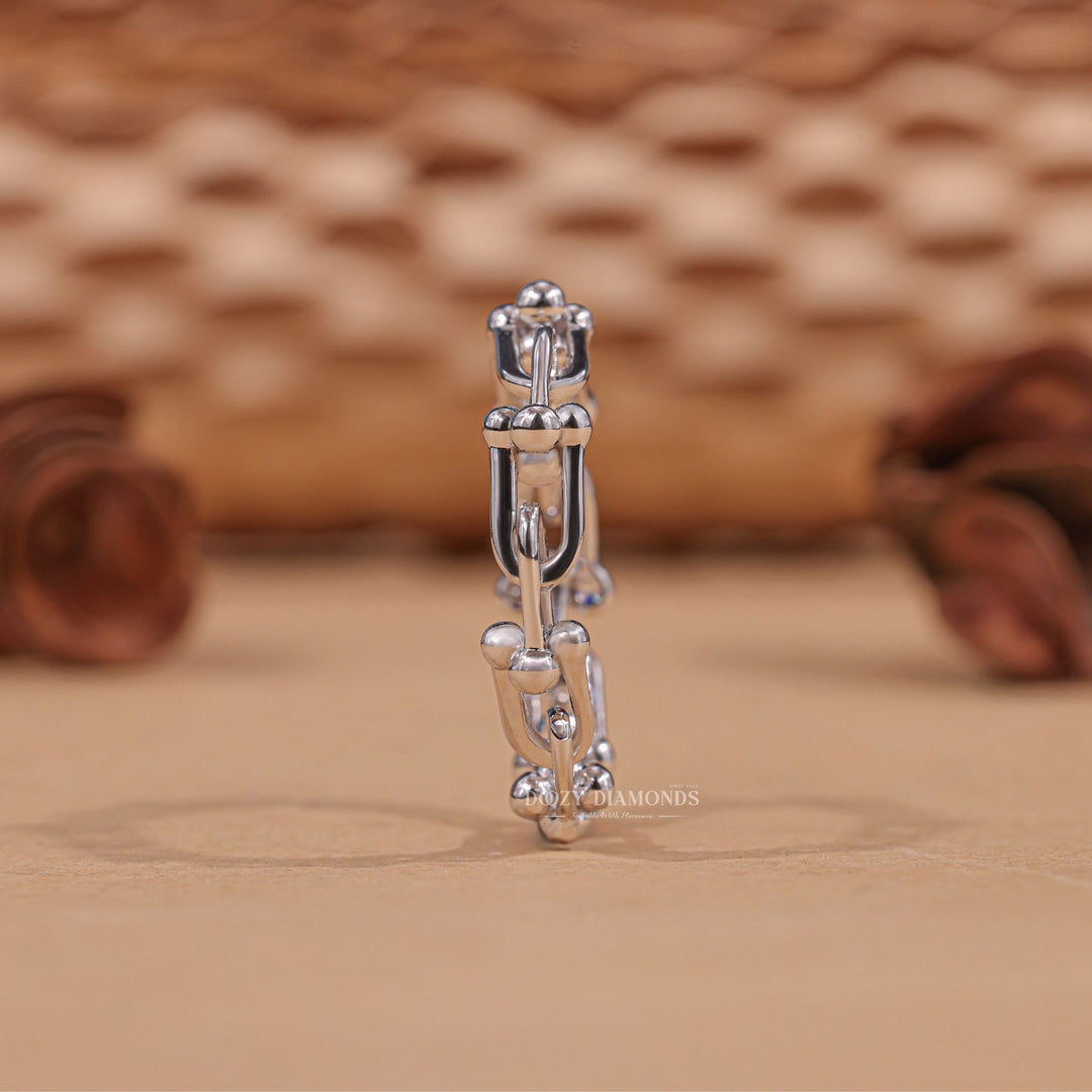 Ethically sourced round diamond eternity band