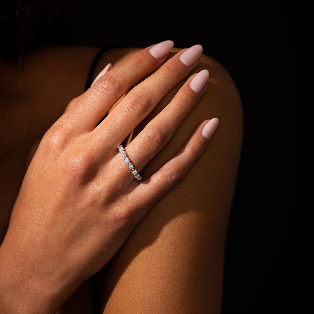 Oval FG - VS1 Lab Grown Diamond Full Eternity Wedding Band - Doozy Diamonds