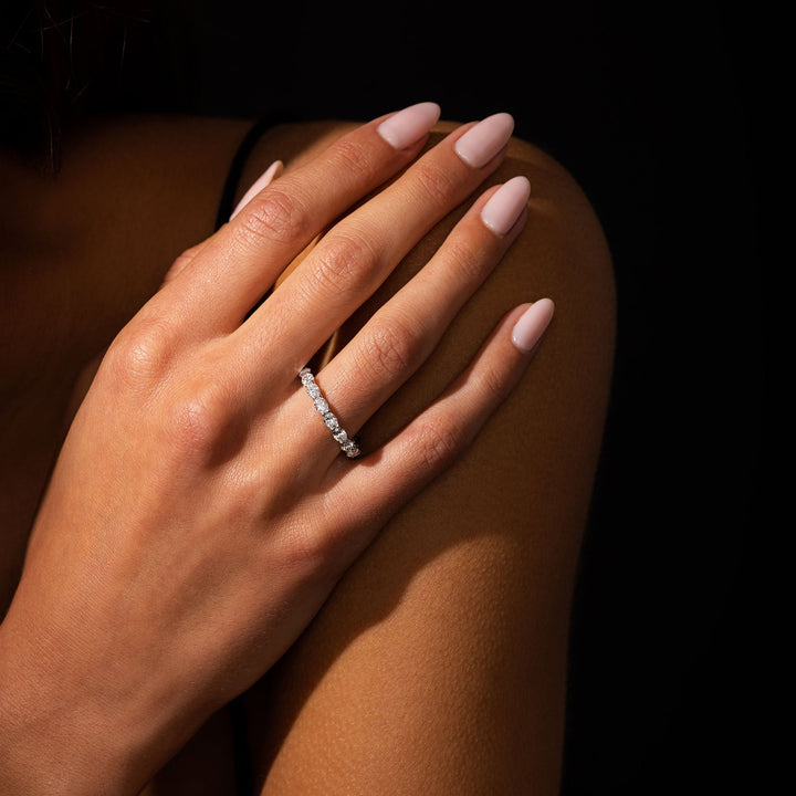 Oval FG - VS1 Lab Grown Diamond Full Eternity Wedding Band - Doozy Diamonds