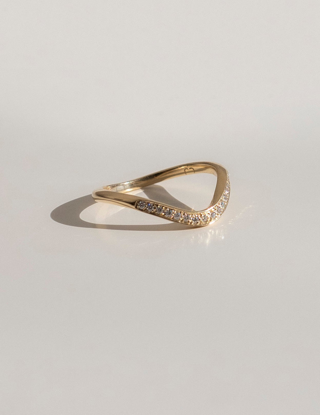 1.0CT Oval Solitaire Lab Grown Diamond Ring Yellow Gold Curved Wave Pave Band