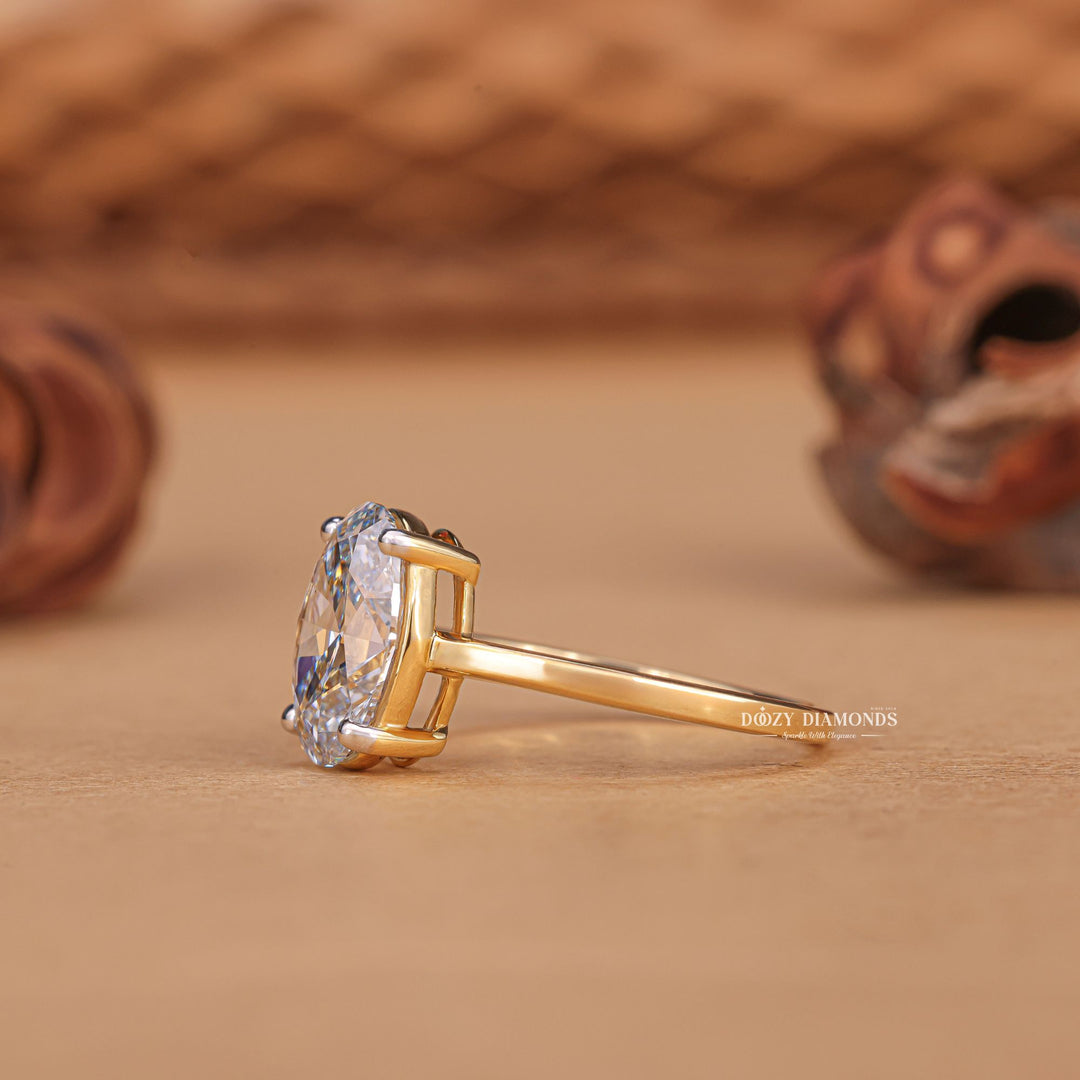 Buy oval cut solitaire diamond engagement ring with free shipping