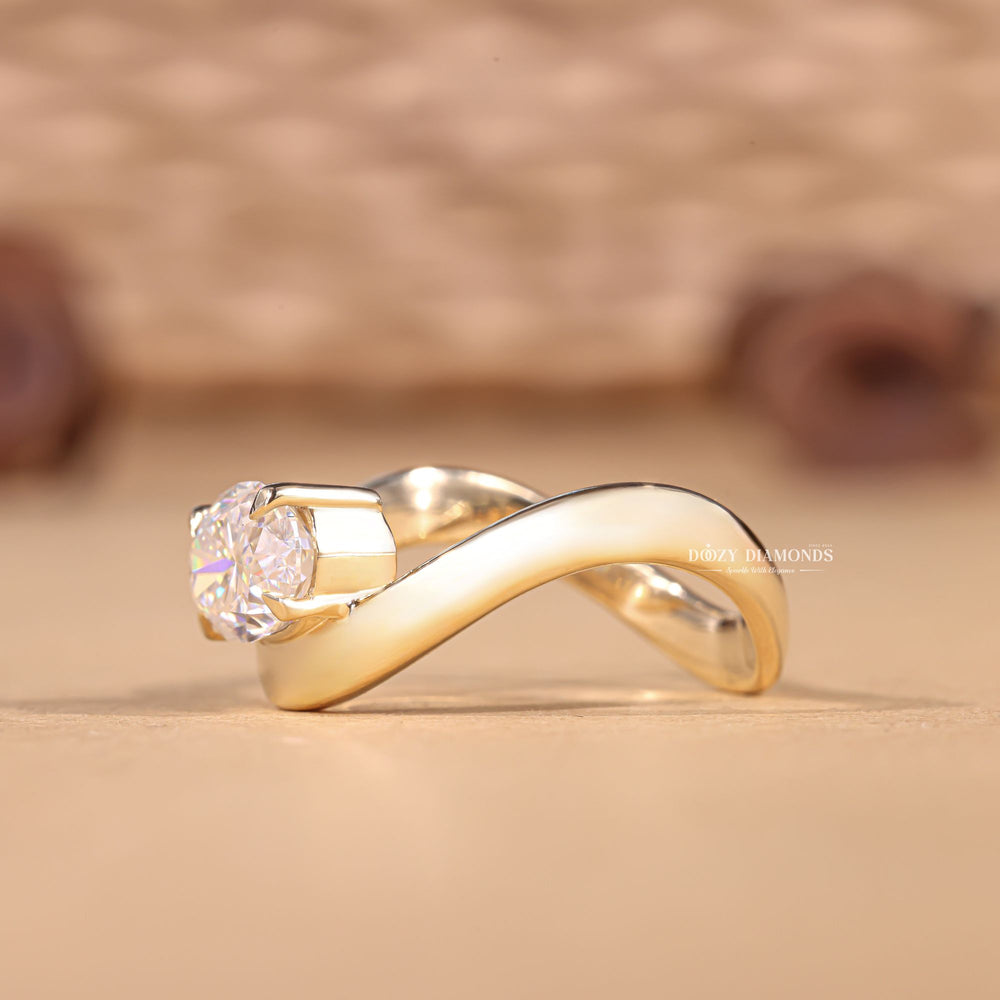 Oval cut engagement ring shown with authenticity certificate