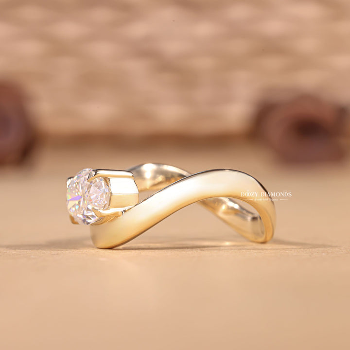 Oval cut engagement ring shown with authenticity certificate