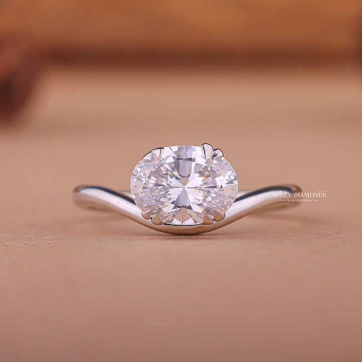 Buy 2.0CT oval east west lab grown diamond engagement ring online