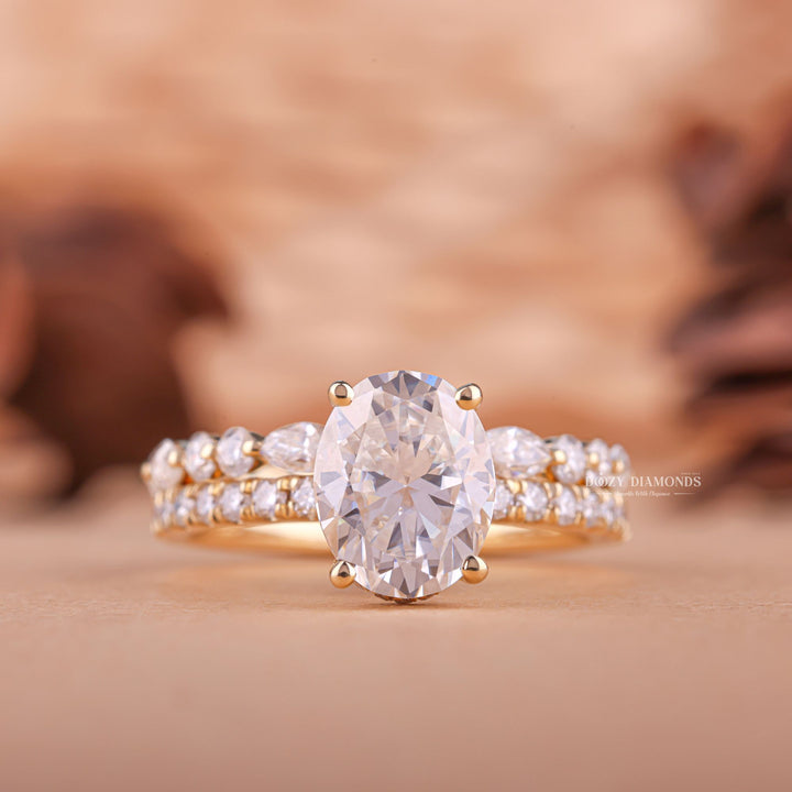 Oval cut bridal ring set, Oval cut wedding ring set, Oval cut engagement and wedding ring set, Oval cut bridal set, Oval cut wedding set, Oval cut bridal jewelry set, 
