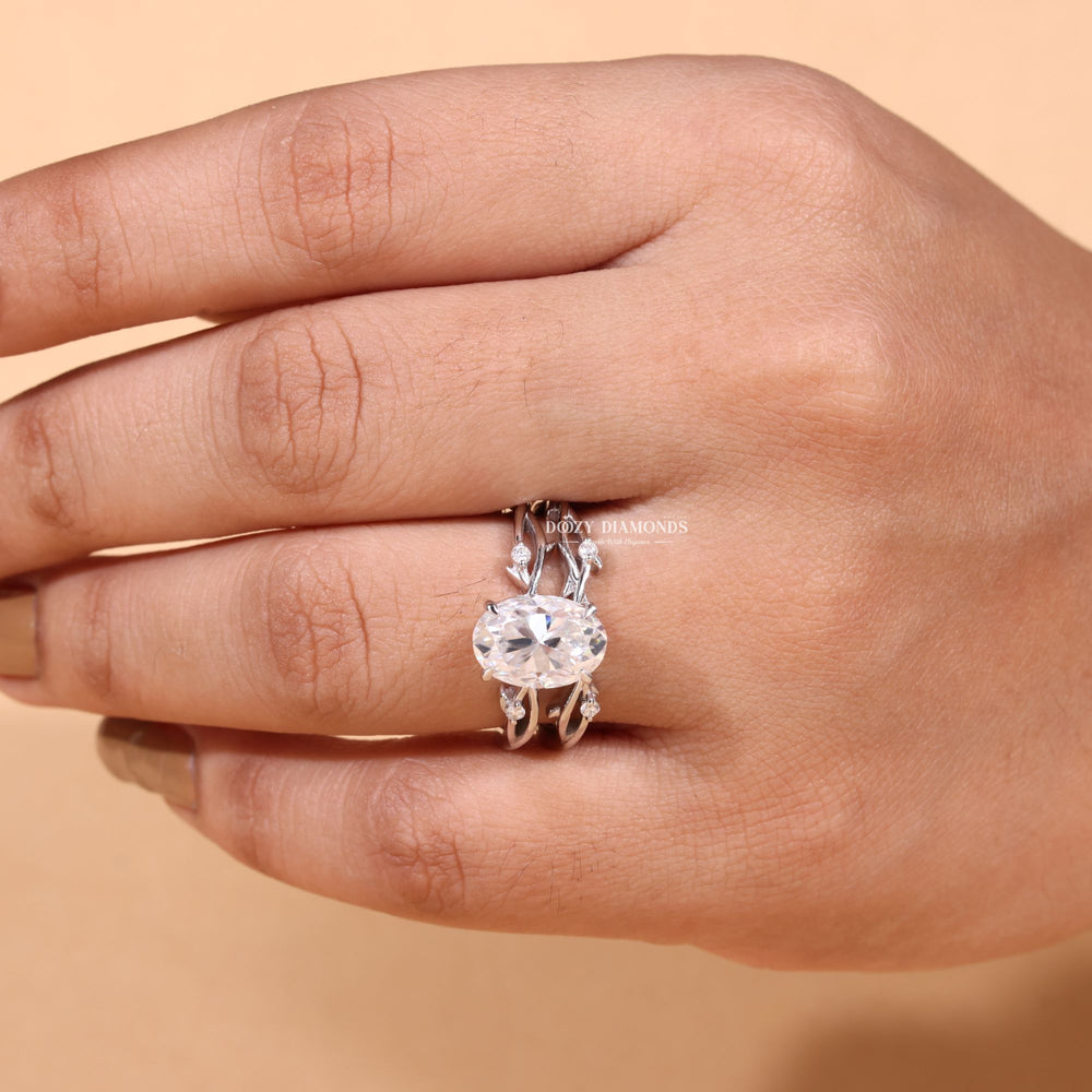 Oval cut bridal ring and wedding band set, Oval cut bridal set with matching band, Oval cut bridal set with wedding band, Oval cut bridal set with enhancer, 