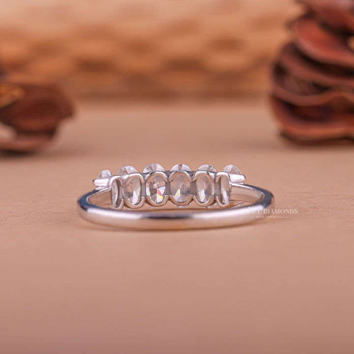 Ethically sourced oval diamond eternity band