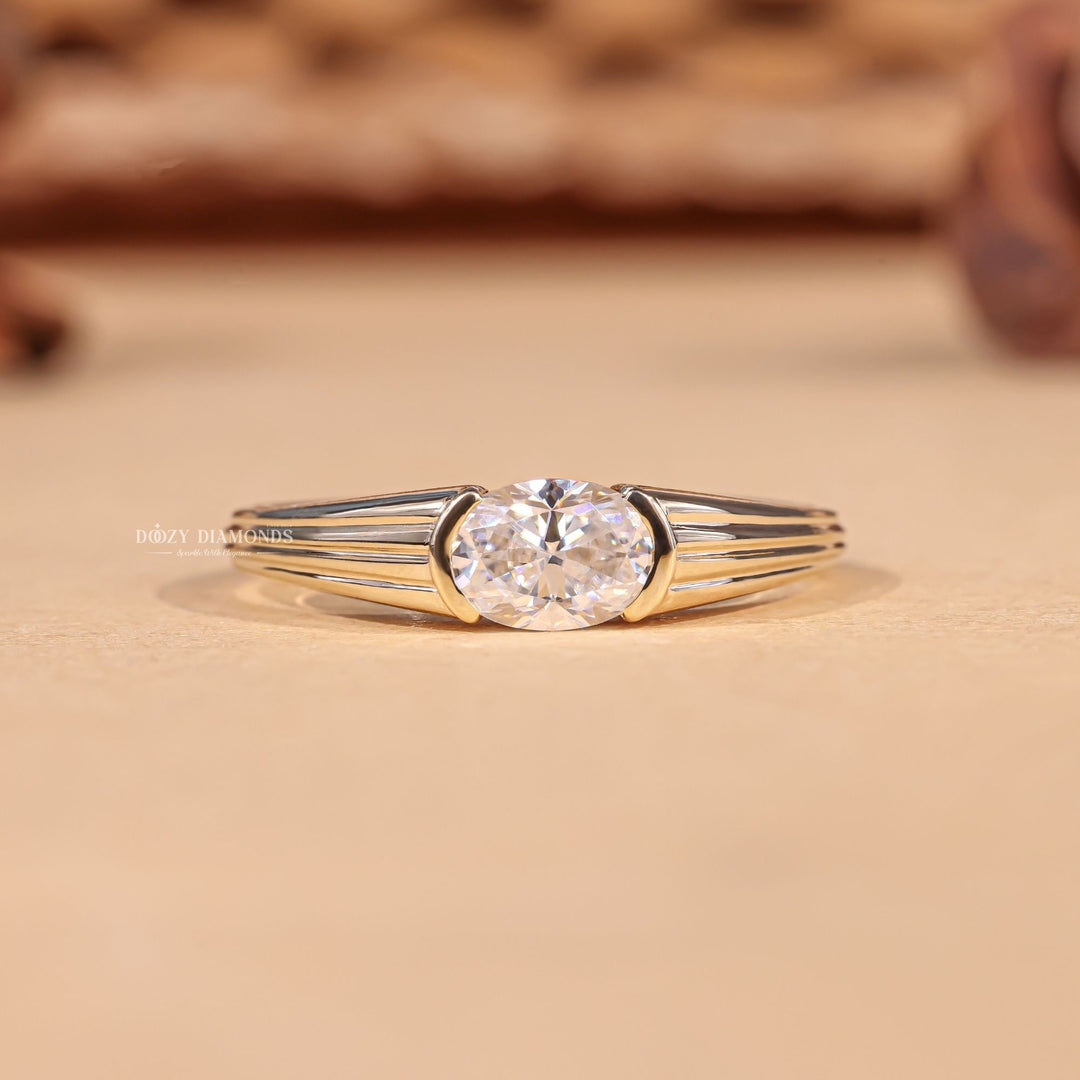 Discover oval east west lab grown diamond engagement ring online