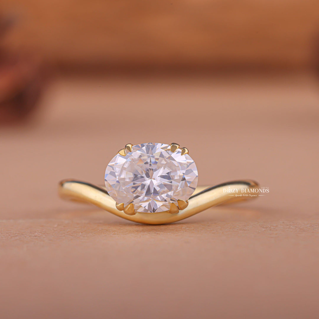 Buy 2.0CT oval east west lab grown diamond engagement ring online
