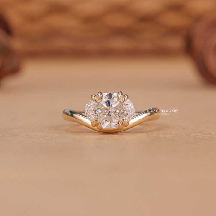 Oval cut solitaire engagement ring available to buy now