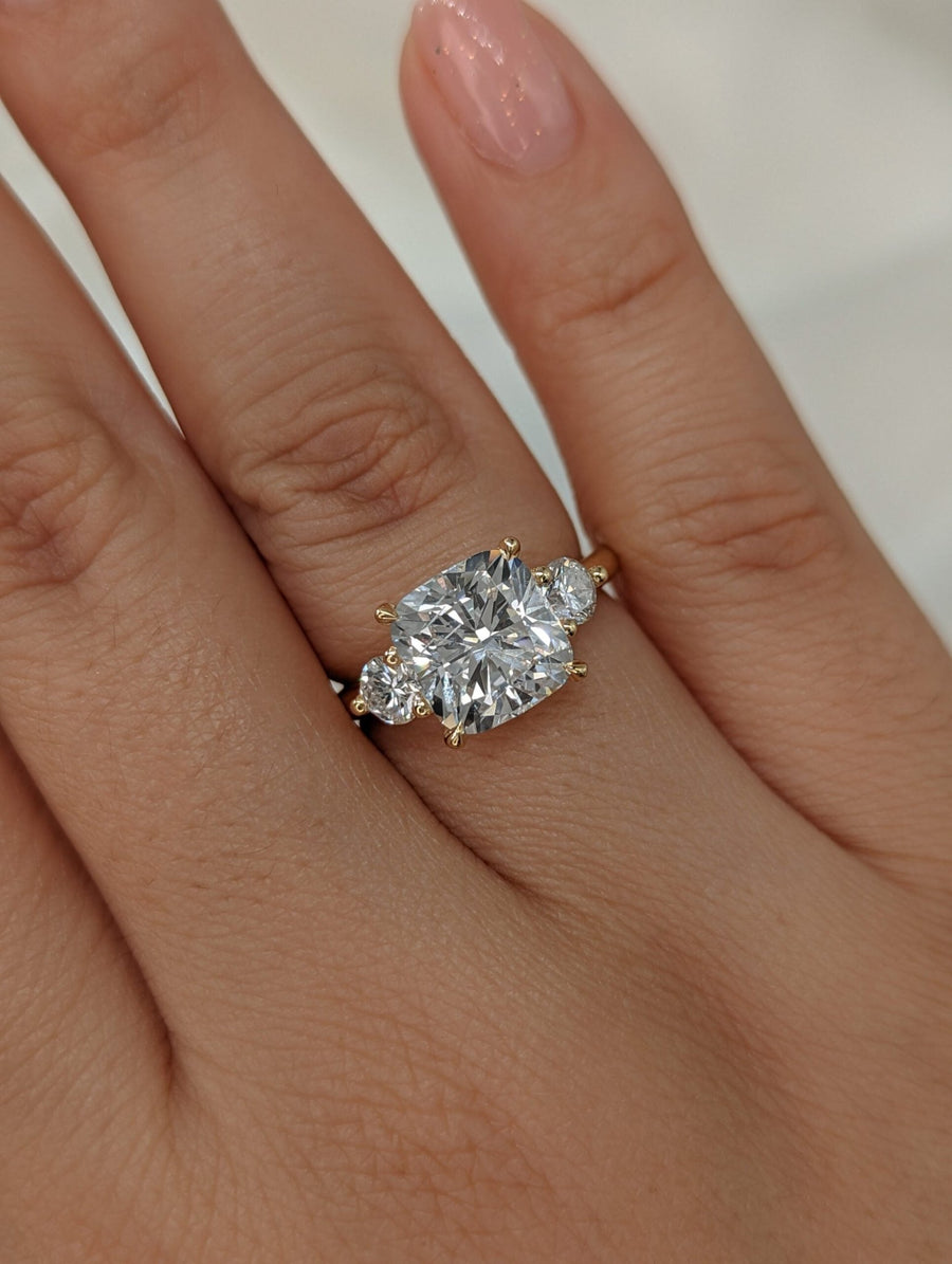Shop cushion solitaire lab grown diamond engagement ring