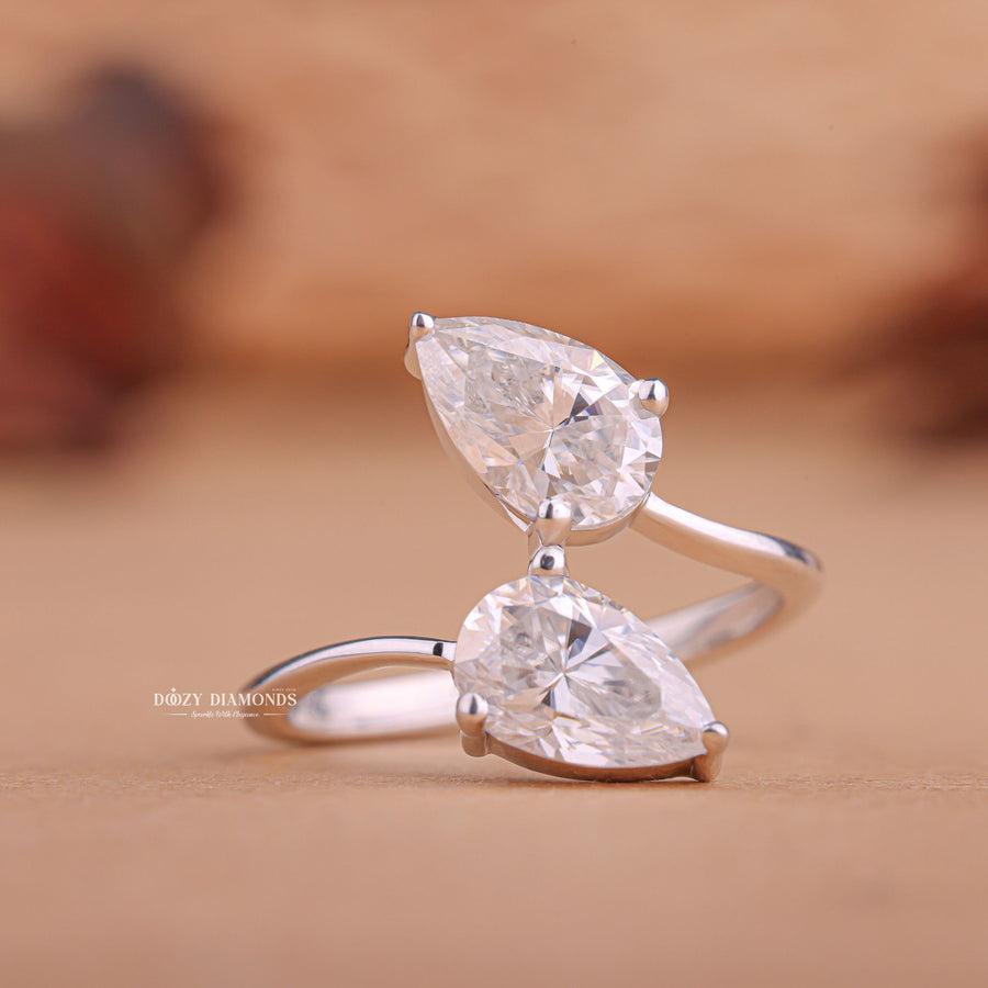 Buy 1.0CT pear solitaire lab grown diamond engagement ring online
