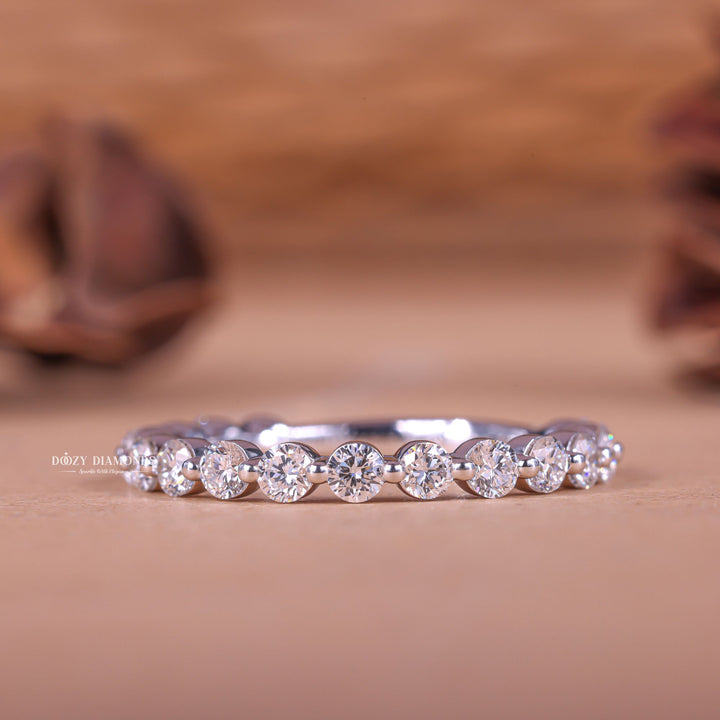 Ethically sourced round diamond eternity band