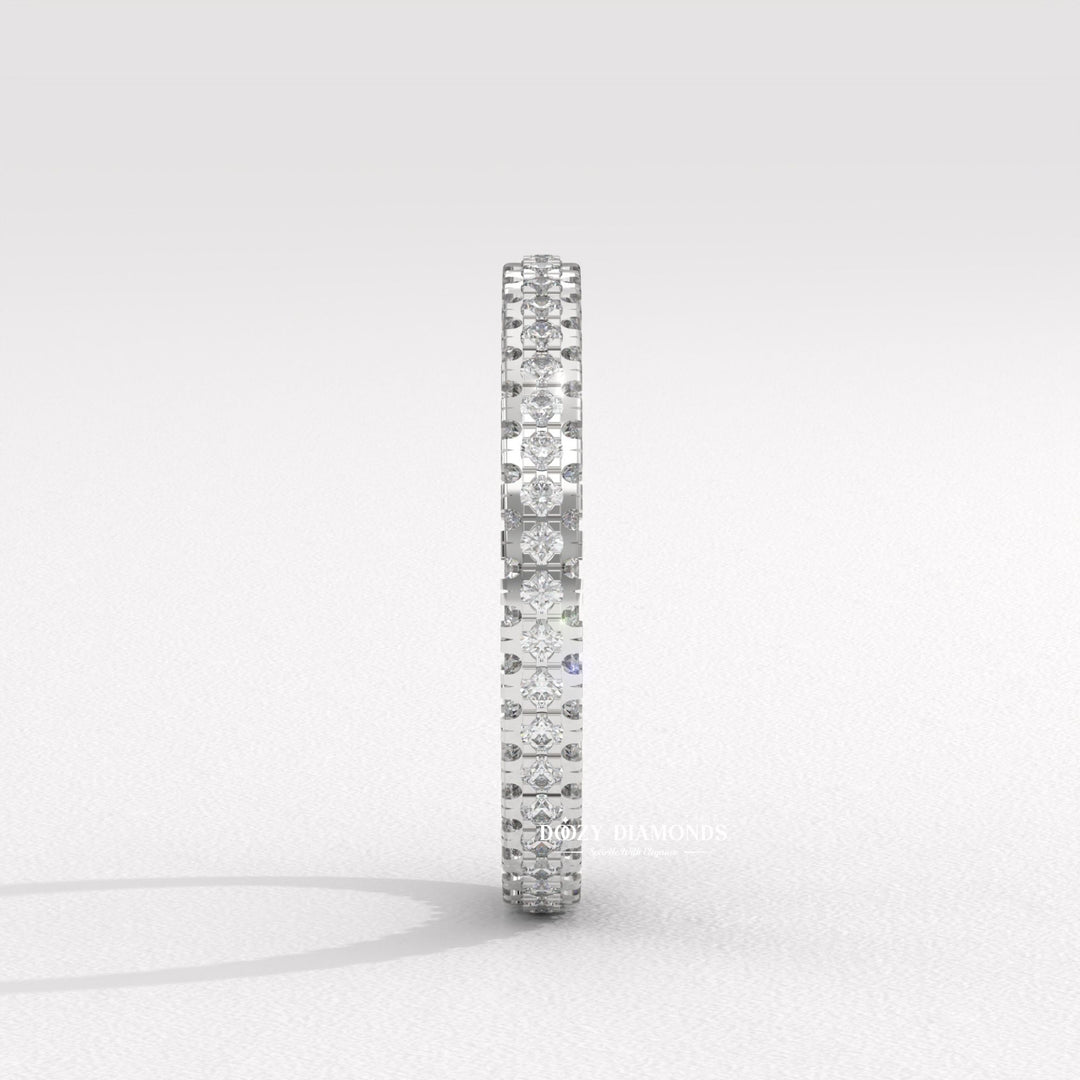 Ethically sourced round diamond eternity band