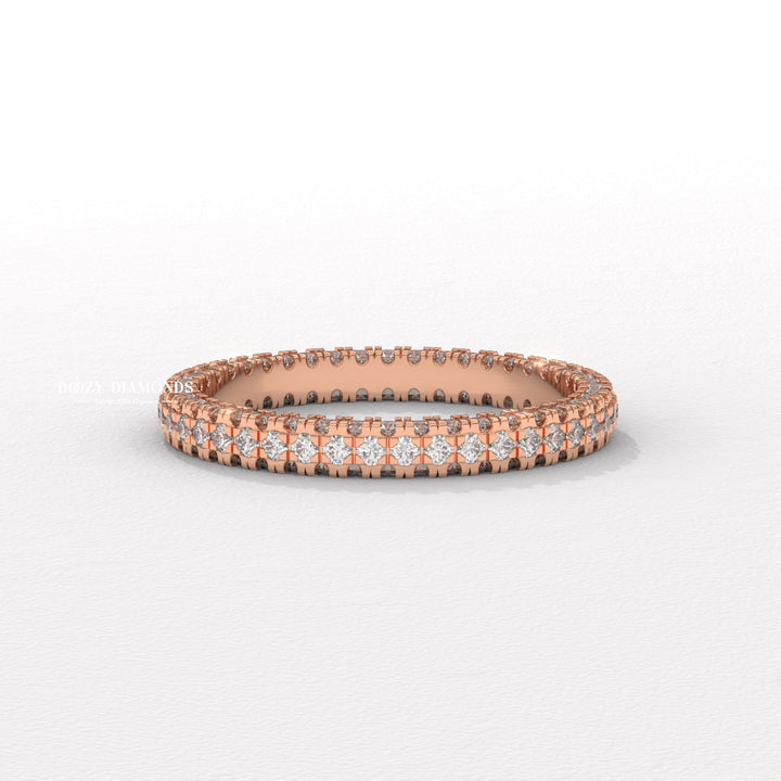 Classic diamond wedding band in white gold