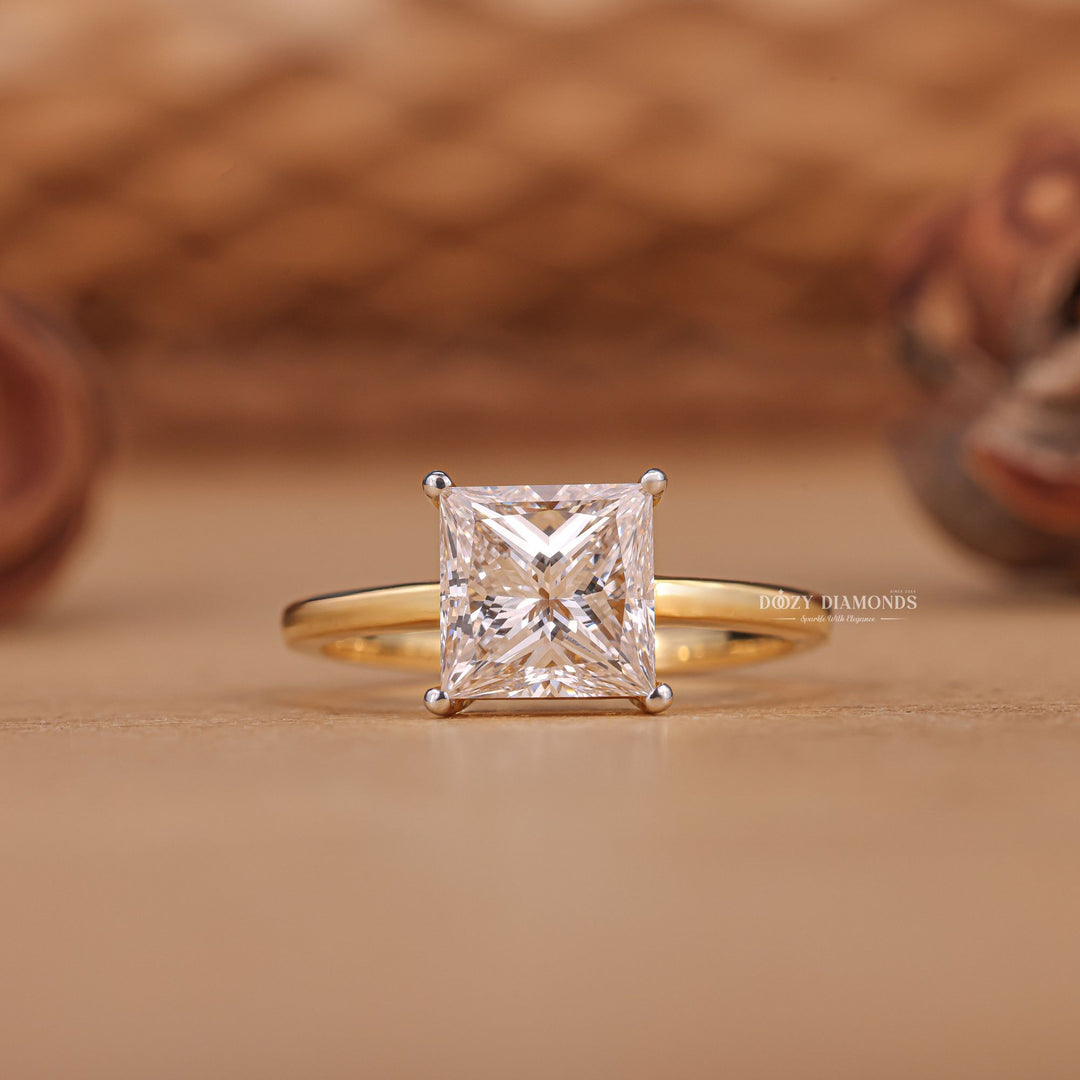 Buy 1.0CT princess solitaire lab grown diamond engagement ring online