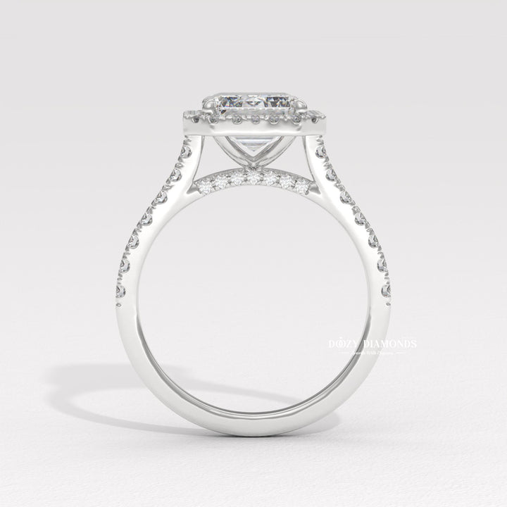 Emerald pave diamond ring presented in signature gift packaging