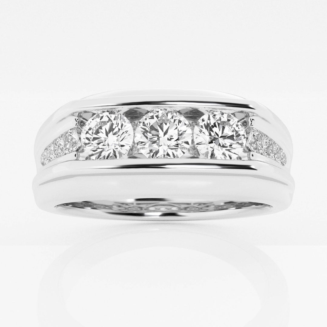 8mm Round Cut Lab Grown Channel Set Men's Wedding Band - Doozy Diamonds