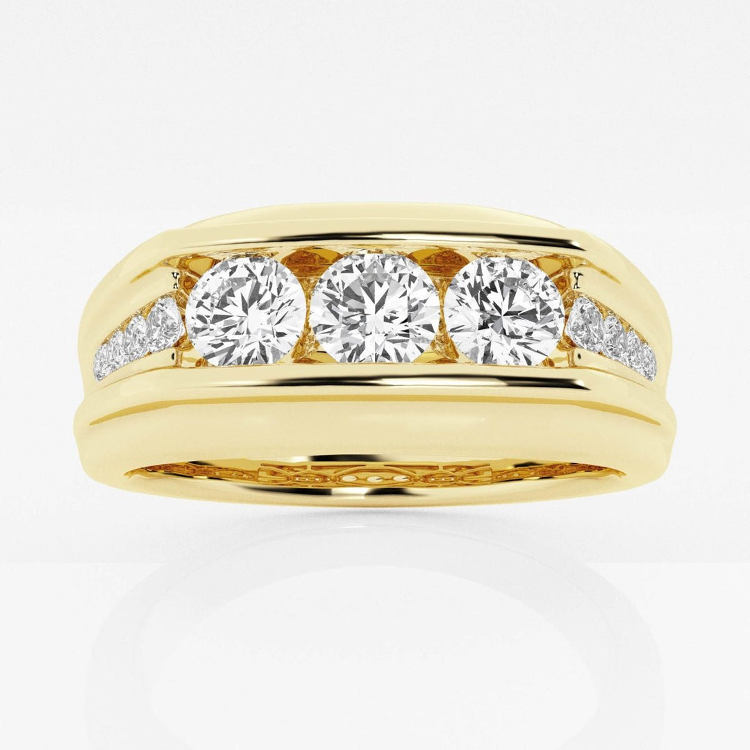 8mm Round Cut Lab Grown Channel Set Men's Wedding Band - Doozy Diamonds