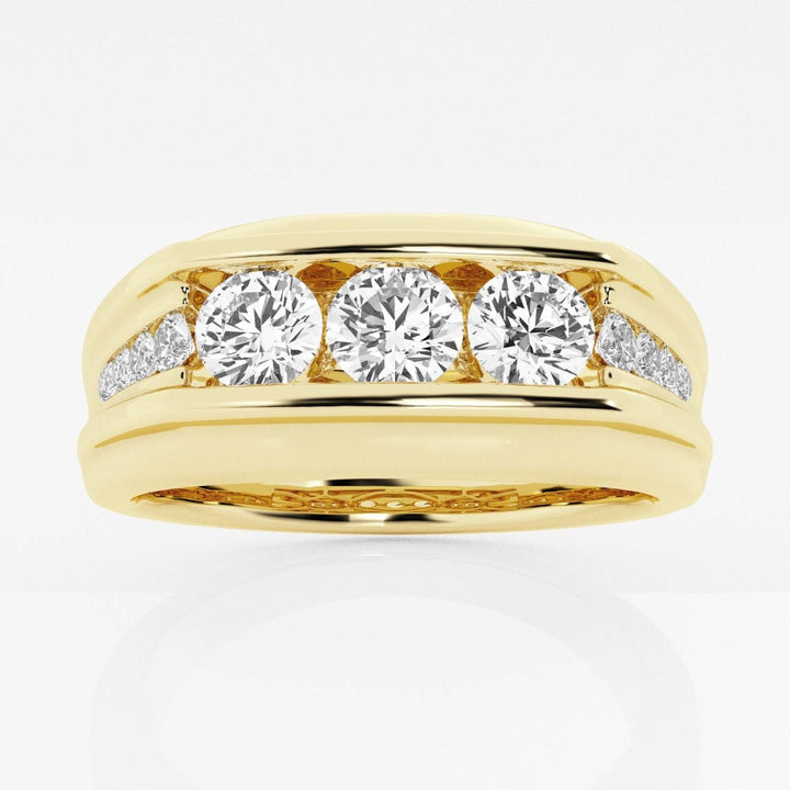 8mm Round Cut Lab Grown Channel Set Men's Wedding Band - Doozy Diamonds