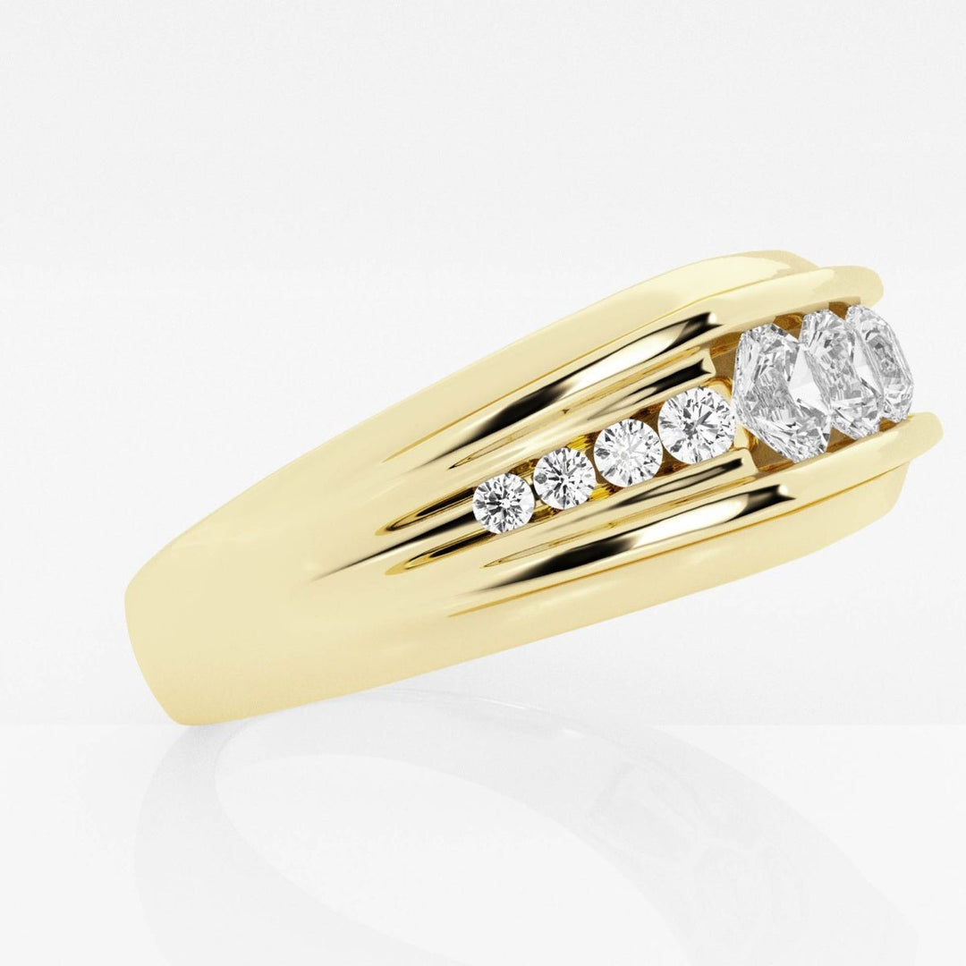 8mm Round Cut Lab Grown Channel Set Men's Wedding Band - Doozy Diamonds
